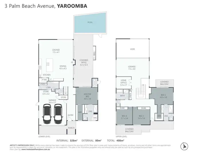 Floorplan of Homely house listing, 3 Palm Beach Avenue, Yaroomba QLD 4573