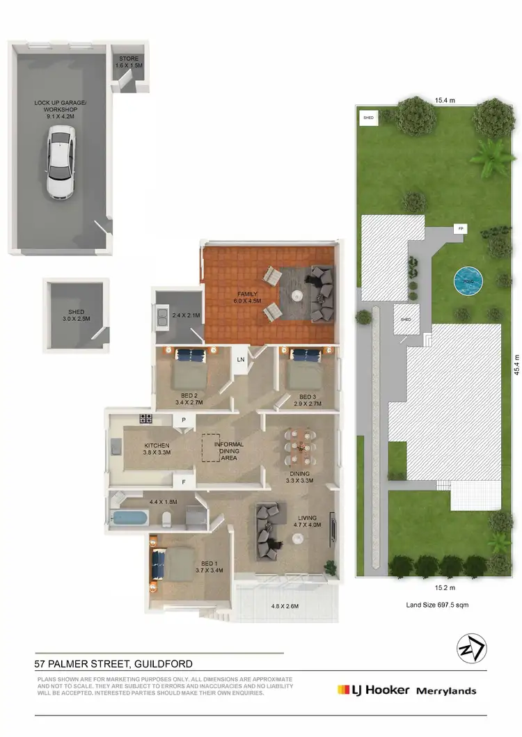 Floorplan of Homely house listing, 57 Palmer Street, Guildford NSW 2161