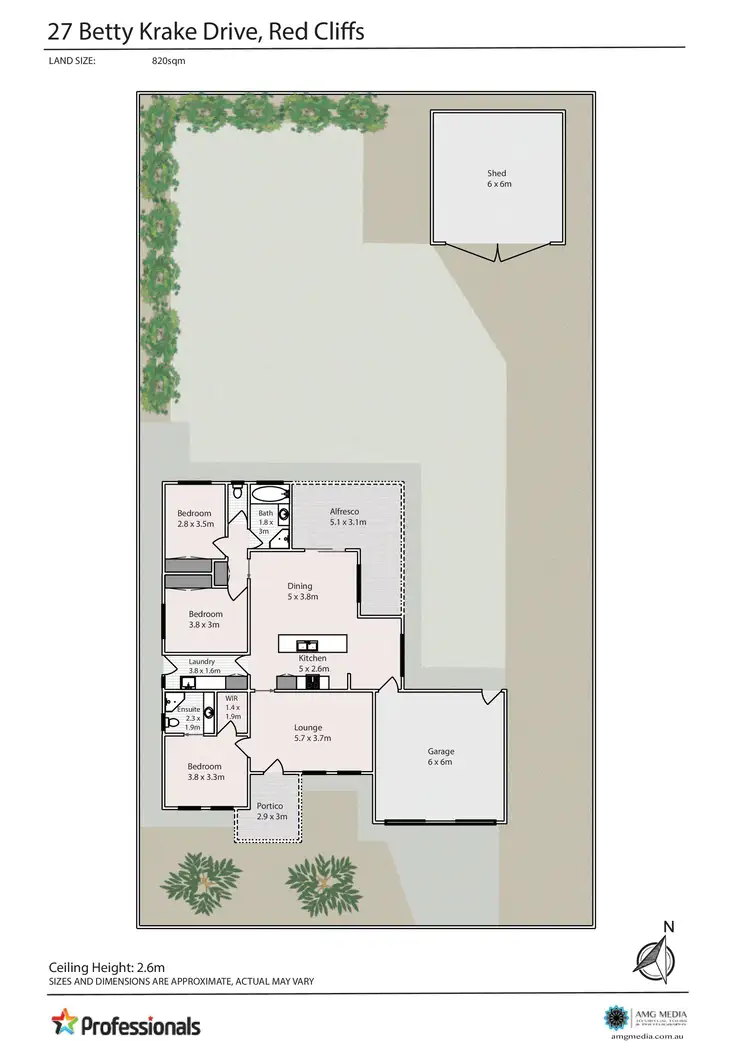 Floorplan of Homely house listing, 27 Betty Krake Drive, Red Cliffs VIC 3496