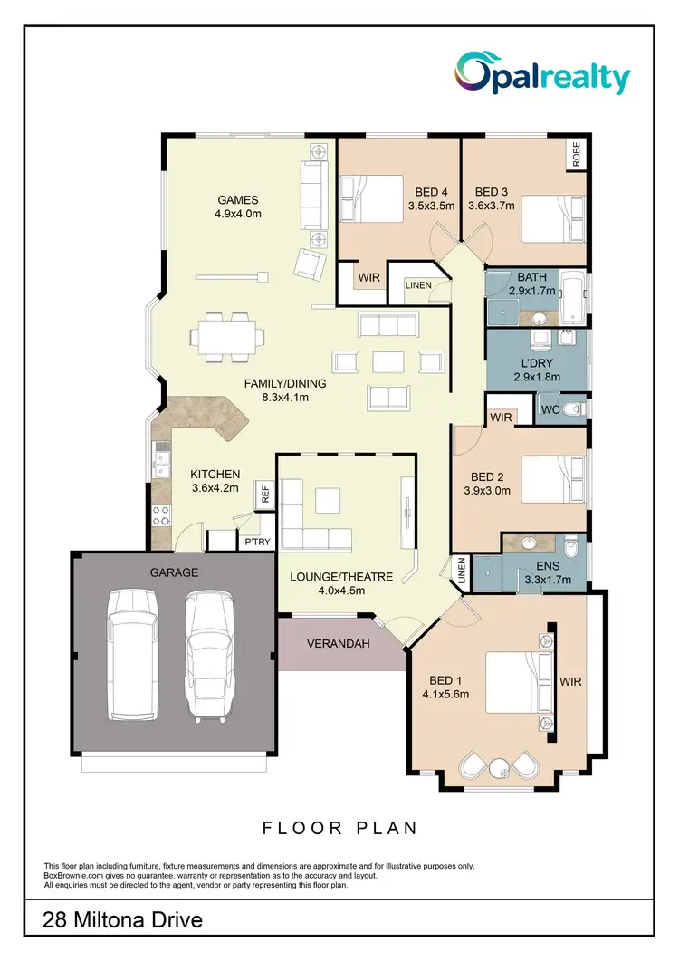 Floorplan of Homely house listing, 28 Miltona Drive, Secret Harbour WA 6173