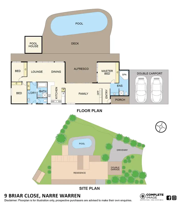Floorplan of Homely house listing, 9 Briar Close, Narre Warren VIC 3805
