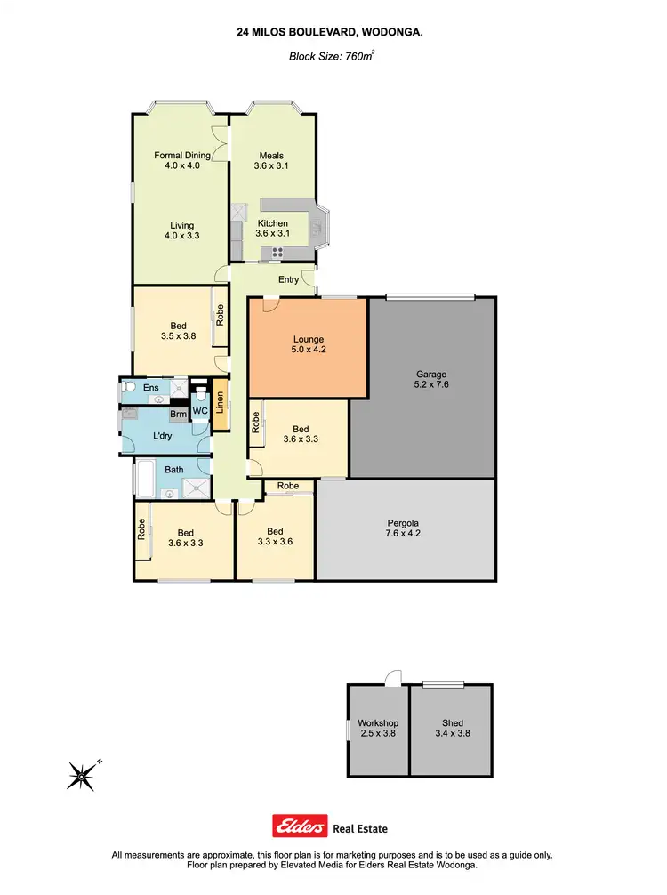 Floorplan of Homely house listing, 24 Milos Boulevard, Wodonga VIC 3690