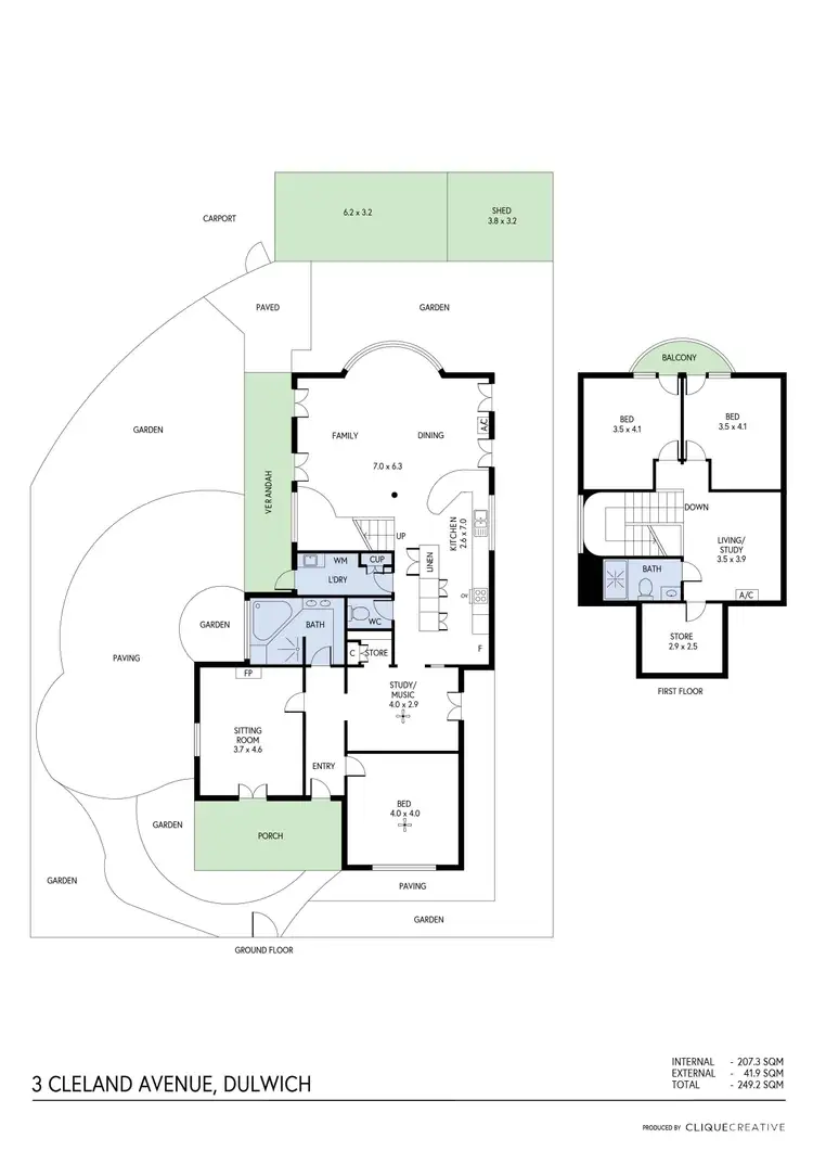 Floorplan of Homely house listing, 3 Cleland Avenue, Dulwich SA 5065