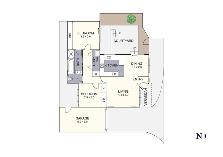 Floorplan of Homely unit listing, 2/8 Alfrick Road, Croydon VIC 3136
