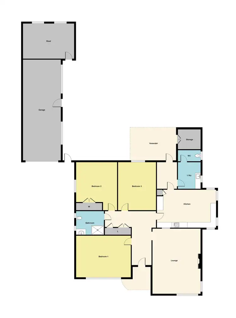 Floorplan of Homely house listing, 61 Majorca Road, Maryborough VIC 3465