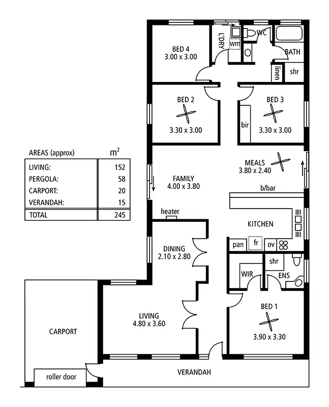 Floorplan of Homely house listing, 10 Crestview Place, Hillbank SA 5112