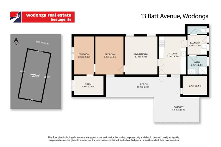 Floorplan of Homely house listing, 13 Batt Avenue, Wodonga VIC 3690