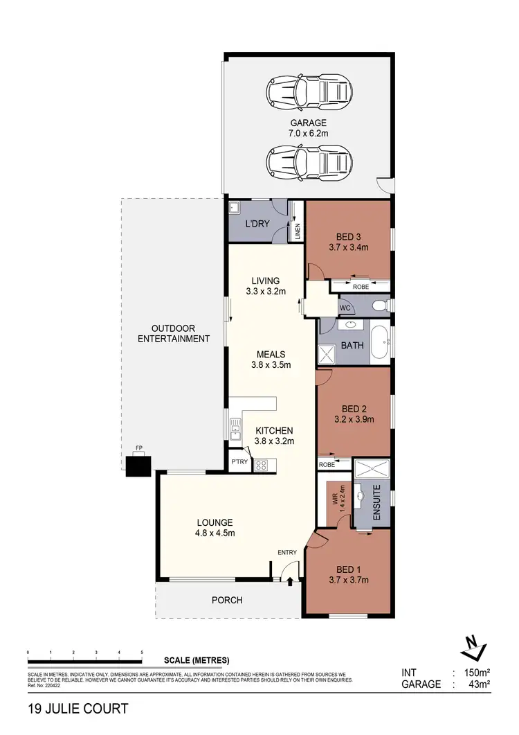 Floorplan of Homely house listing, 19 Julie Court, Kangaroo Flat VIC 3555