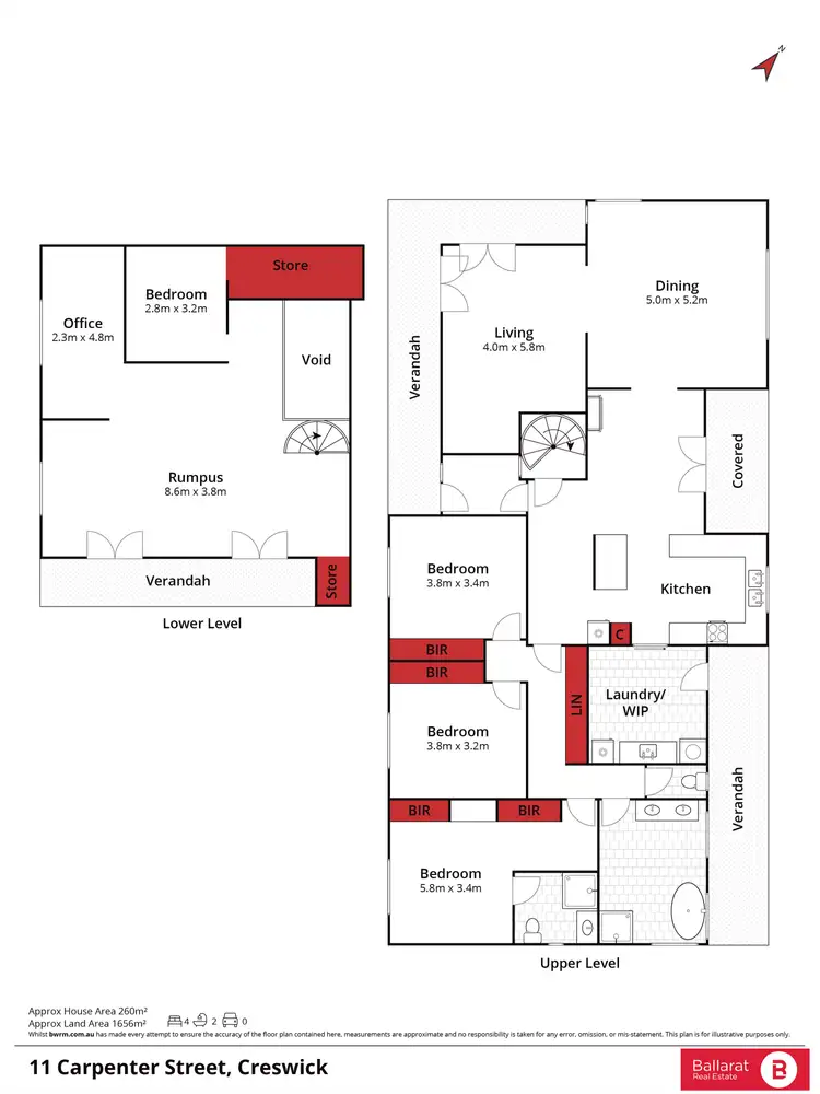 Floorplan of Homely house listing, 11 Carpenter Street, Creswick VIC 3363