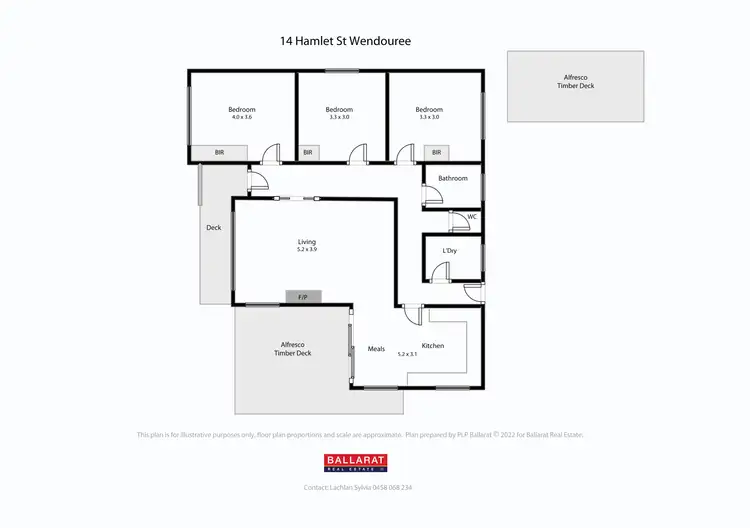 Floorplan of Homely house listing, 14 Hamlet Street, Wendouree VIC 3355