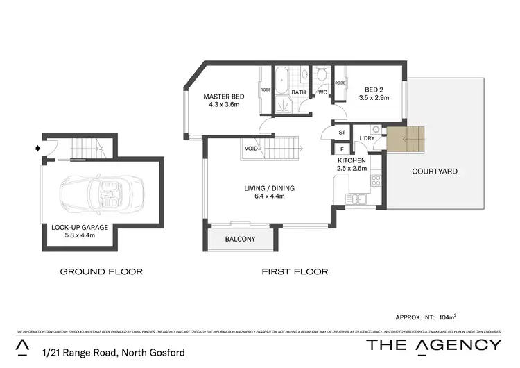 Floorplan of Homely townhouse listing, 1/21 Range Road, North Gosford NSW 2250