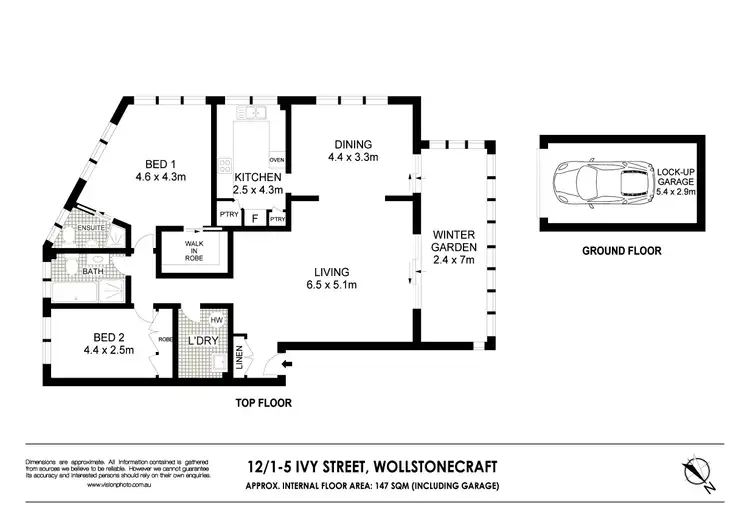 Floorplan of Homely apartment listing, 12/1-5 Ivy Street, Wollstonecraft NSW 2065