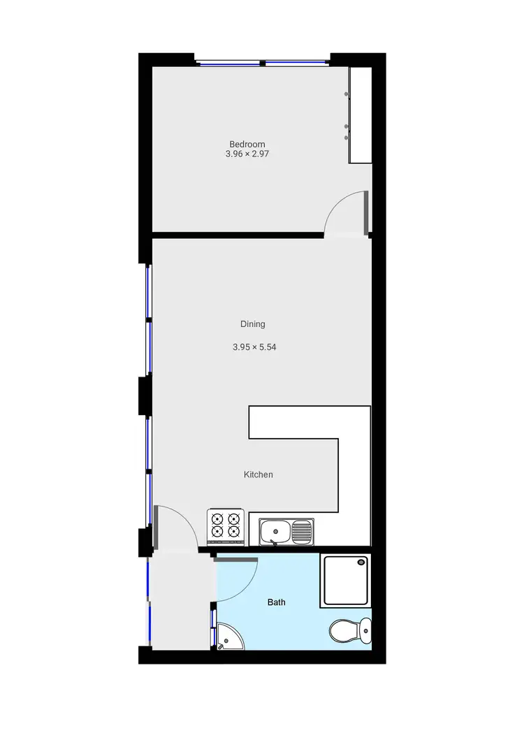 Floorplan of Homely unit listing, 1/18 Anne Street, Wodonga VIC 3690