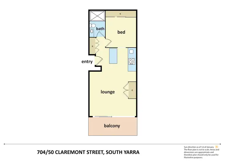Floorplan of Homely unit listing, 704/50-54 Claremont Street, South Yarra VIC 3141