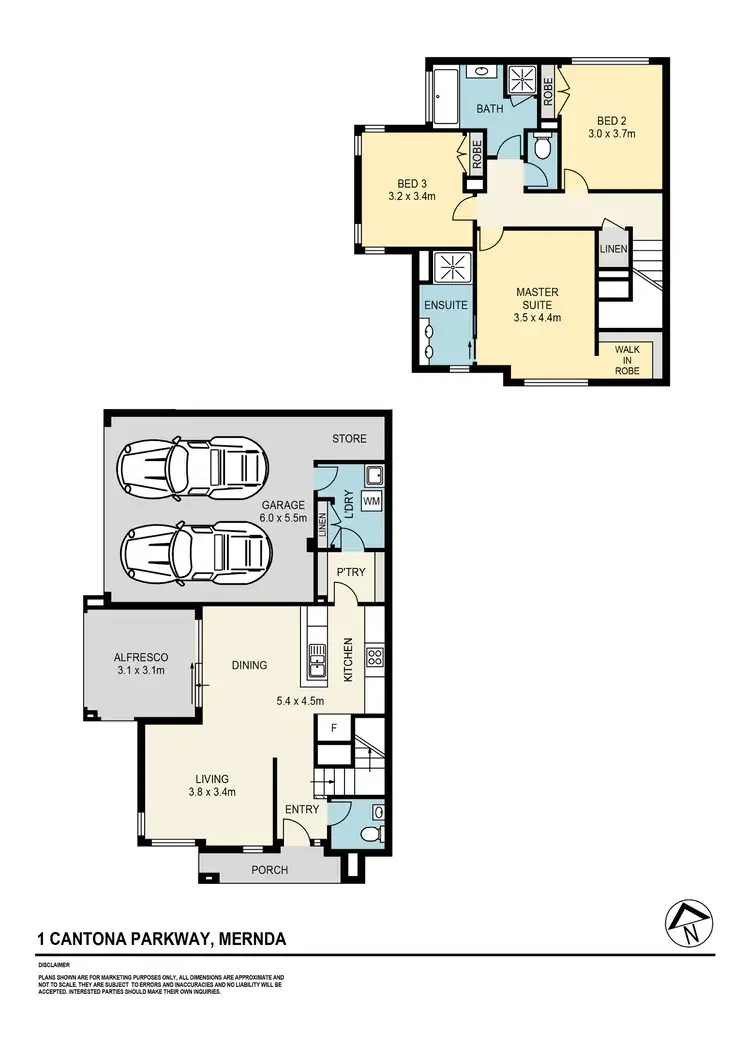 Floorplan of Homely townhouse listing, 1 Cantona Parkway, Mernda VIC 3754