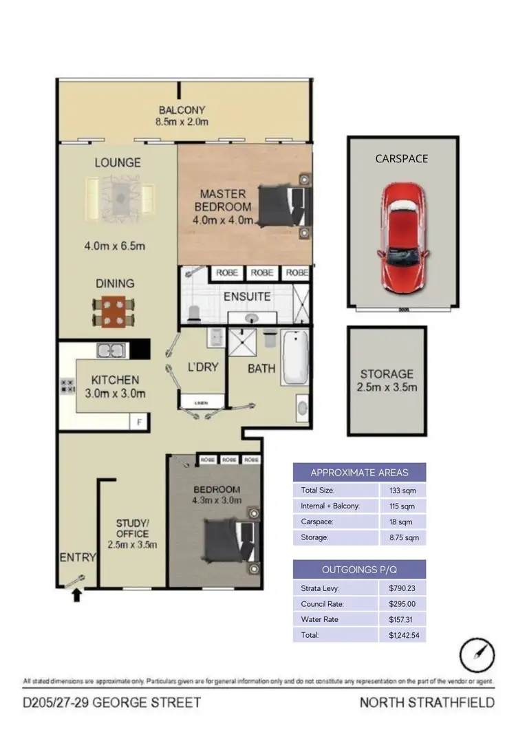 Floorplan of Homely apartment listing, D205/27-29 George Street, North Strathfield NSW 2137