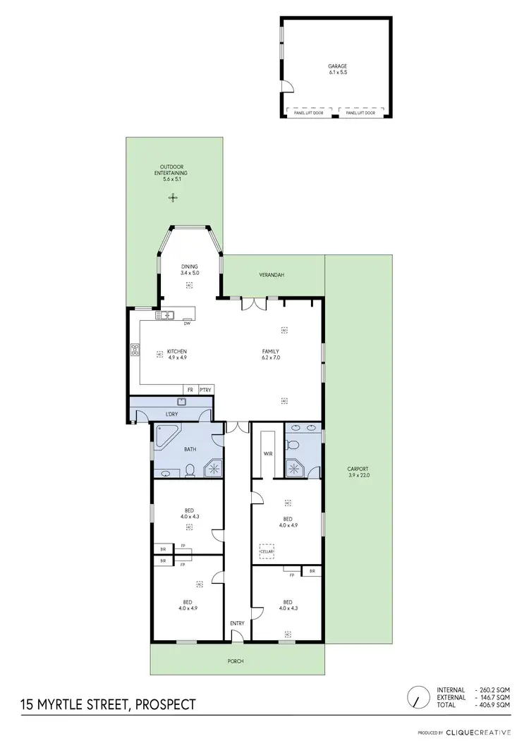 Floorplan of Homely house listing, 15 Myrtle Street, Prospect SA 5082