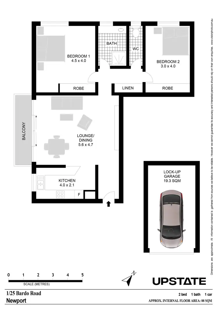 Floorplan of Homely unit listing, 1/25 Bardo Road, Newport NSW 2106