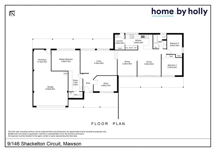 Floorplan of Homely townhouse listing, 9/146 Shackleton Circuit, Mawson ACT 2607