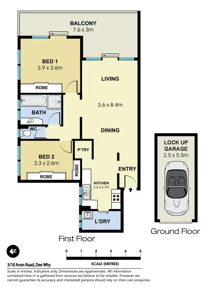 Floorplan of Homely unit listing, 3/18 Avon Road, Dee Why NSW 2099