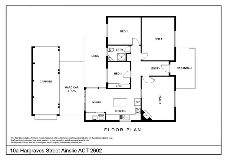 Floorplan of Homely house listing, 10a Hargraves Crescent, Ainslie ACT 2602
