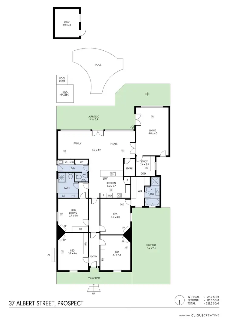 Floorplan of Homely house listing, 37 Albert Street, Prospect SA 5082