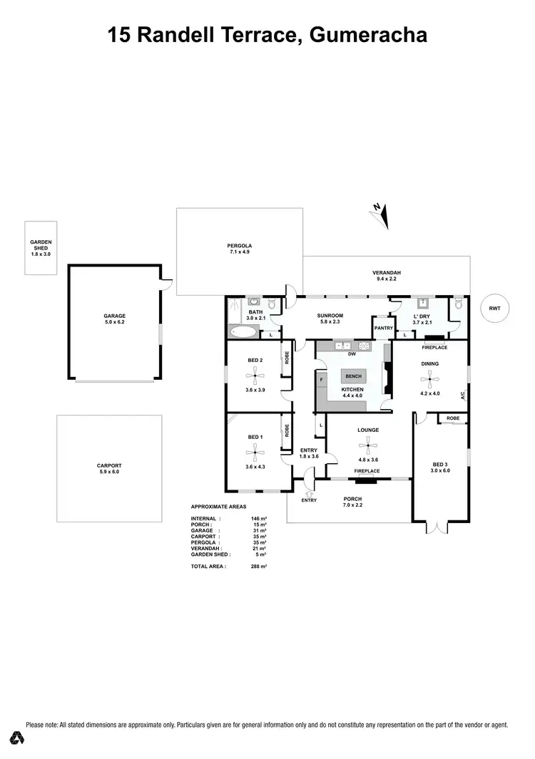Floorplan of Homely house listing, 15 Randell Terrace, Gumeracha SA 5233