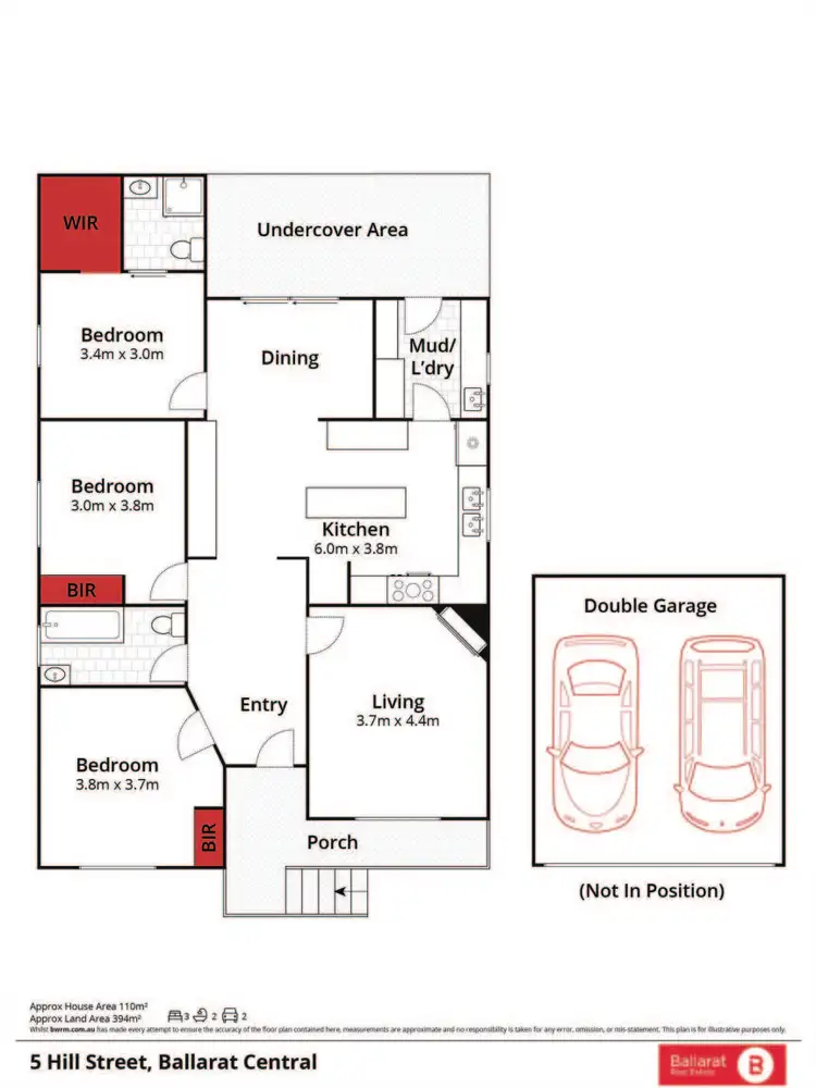 Floorplan of Homely house listing, 5 Hill Street, Ballarat Central VIC 3350