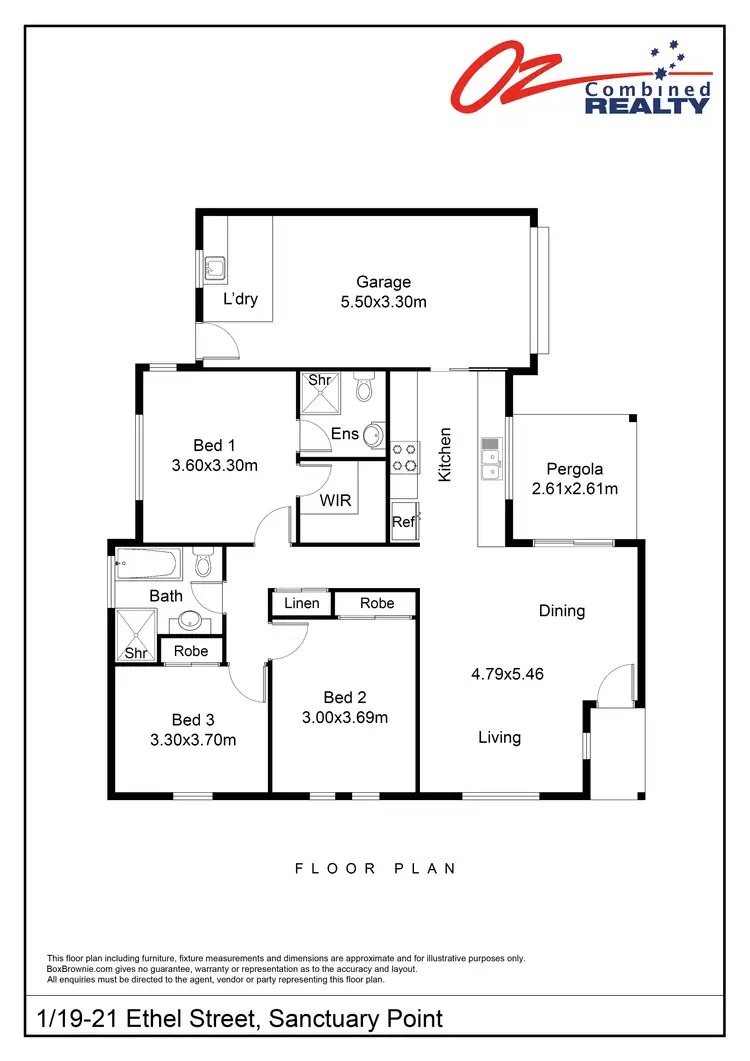Floorplan of Homely unit listing, 1/21 Ethel Street, Sanctuary Point NSW 2540