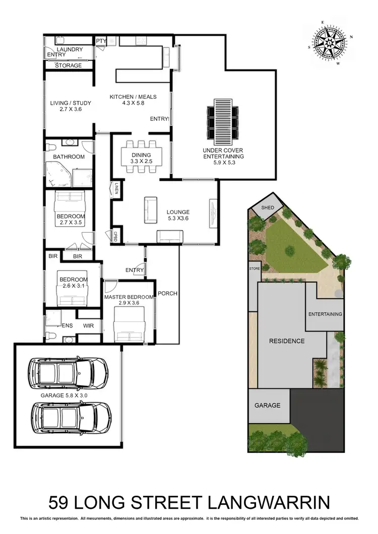 Floorplan of Homely house listing, 59 Long Street, Langwarrin VIC 3910