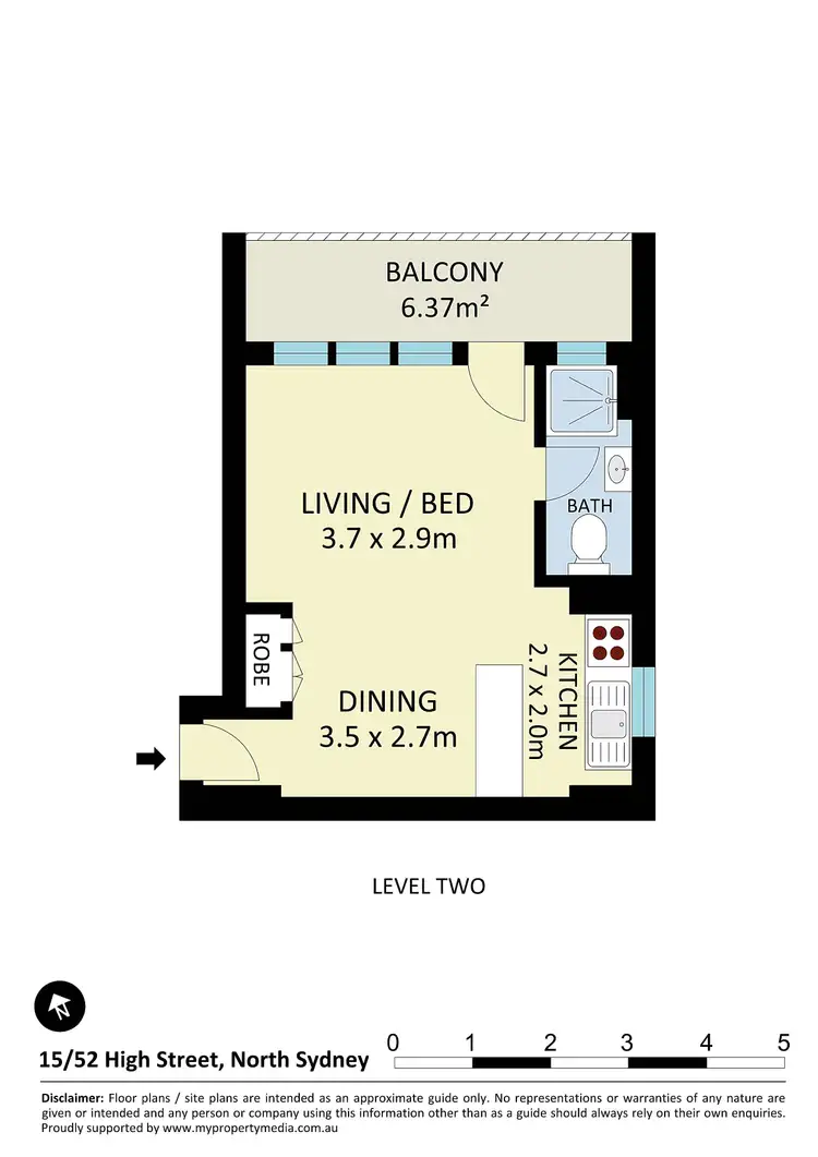 Floorplan of Homely apartment listing, 15/52 High Street, North Sydney NSW 2060