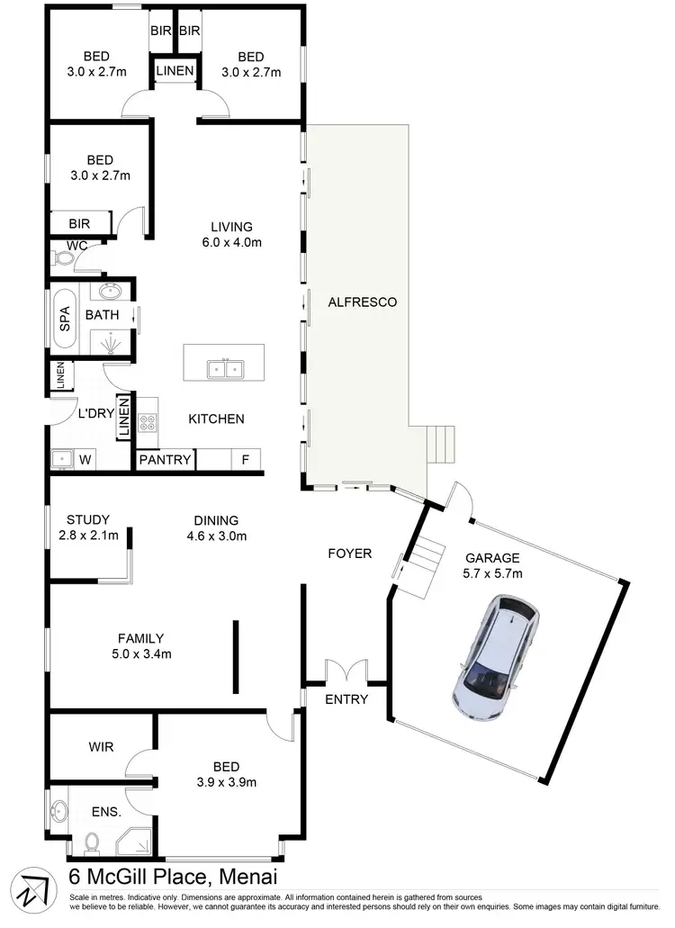 Floorplan of Homely house listing, 6 Mcgill Place, Menai NSW 2234