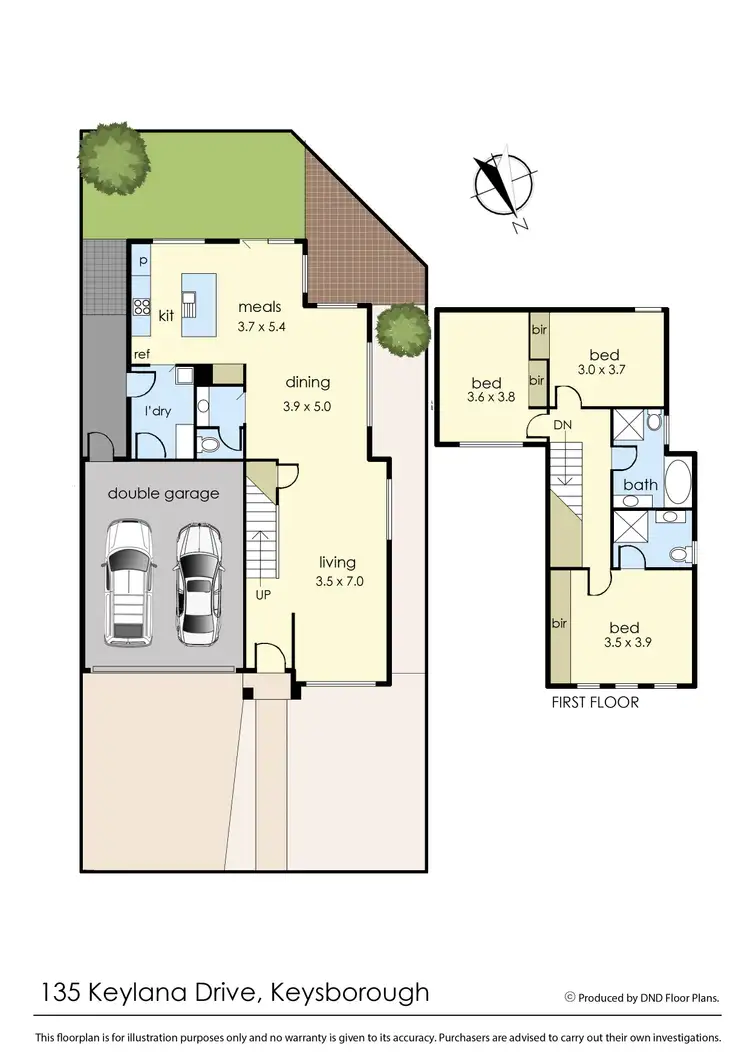 Floorplan of Homely house listing, 135 Keylana Drive, Keysborough VIC 3173