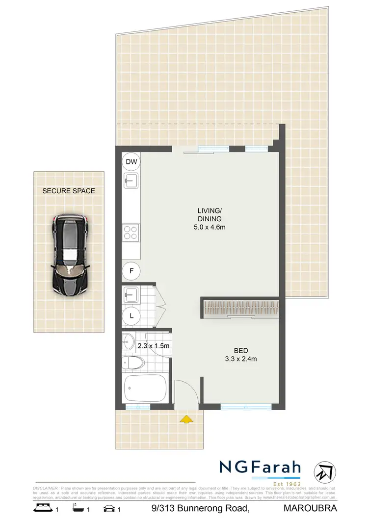 Floorplan of Homely unit listing, 9/313 Bunnerong Road, Maroubra NSW 2035