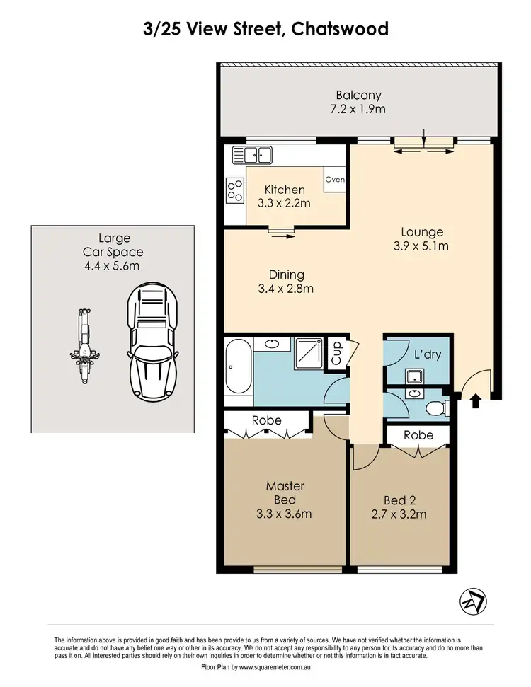 Floorplan of Homely apartment listing, 3/25 View Street, Chatswood NSW 2067