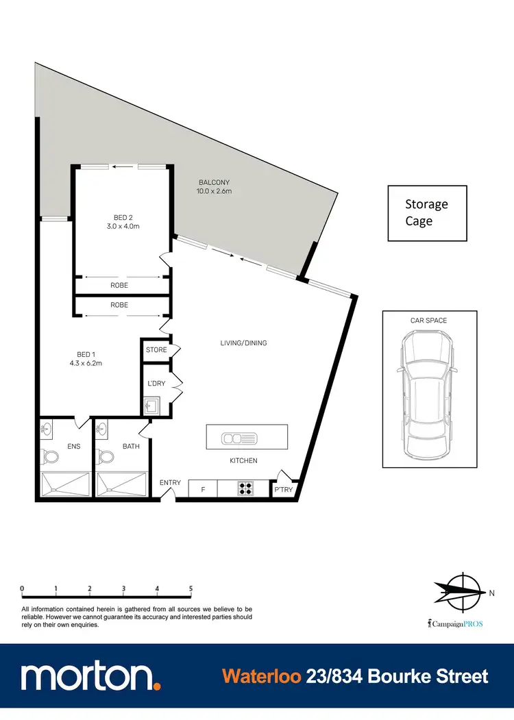 Floorplan of Homely apartment listing, 23/834 Bourke Street, Waterloo NSW 2017