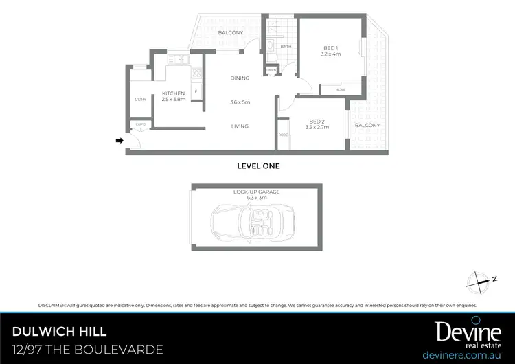 Floorplan of Homely apartment listing, 12/97 The Boulevarde, Dulwich Hill NSW 2203