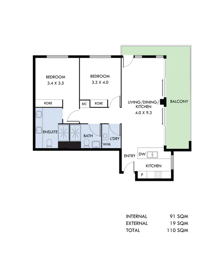Floorplan of Homely apartment listing, 401/254-256 The Parade, Norwood SA 5067