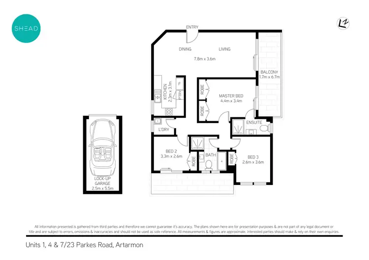 Floorplan of Homely block of units listing, 23-27 Parkes Road, Artarmon NSW 2064