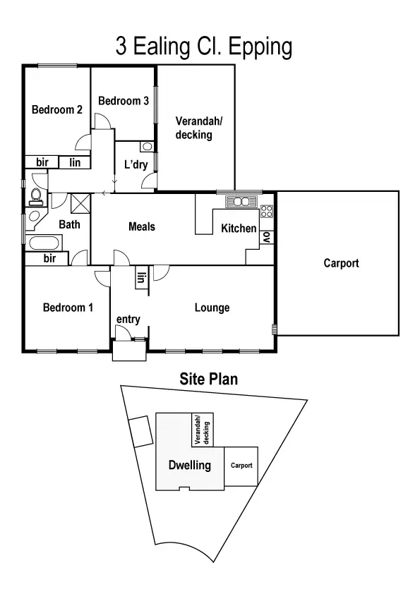 Floorplan of Homely house listing, 3 Ealing Close, Epping VIC 3076