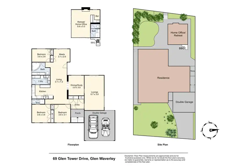 Floorplan of Homely house listing, 69 Glen Tower Drive, Glen Waverley VIC 3150