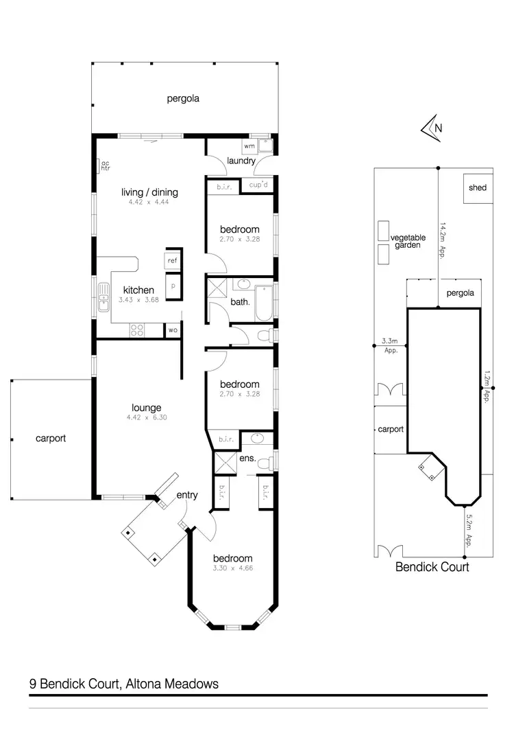 Floorplan of Homely house listing, 9 Bendick Court, Altona Meadows VIC 3028