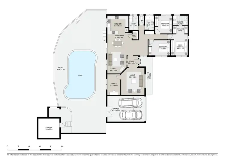 Floorplan of Homely house listing, 6 Dunluce Place, Wodonga VIC 3690