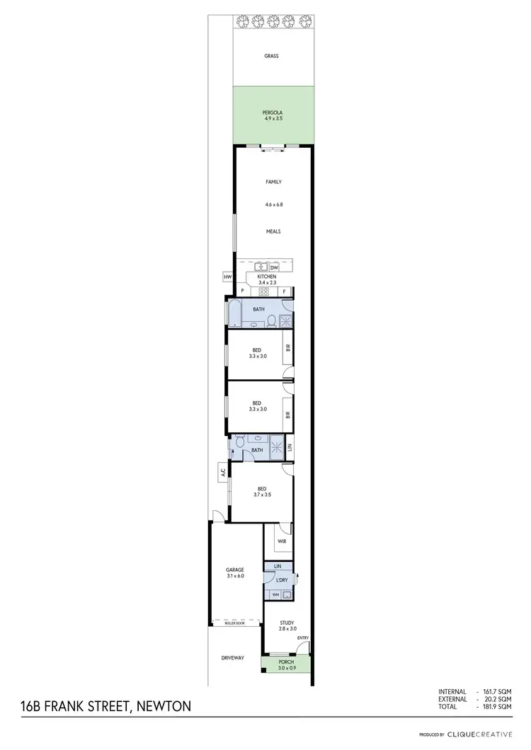 Floorplan of Homely house listing, 16B Frank Street, Newton SA 5074