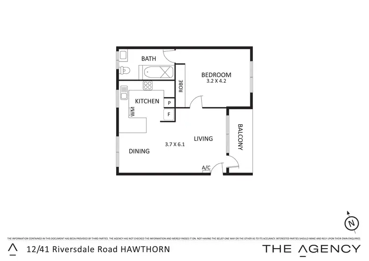 Floorplan of Homely apartment listing, 12/41 Riversdale Road, Hawthorn VIC 3122