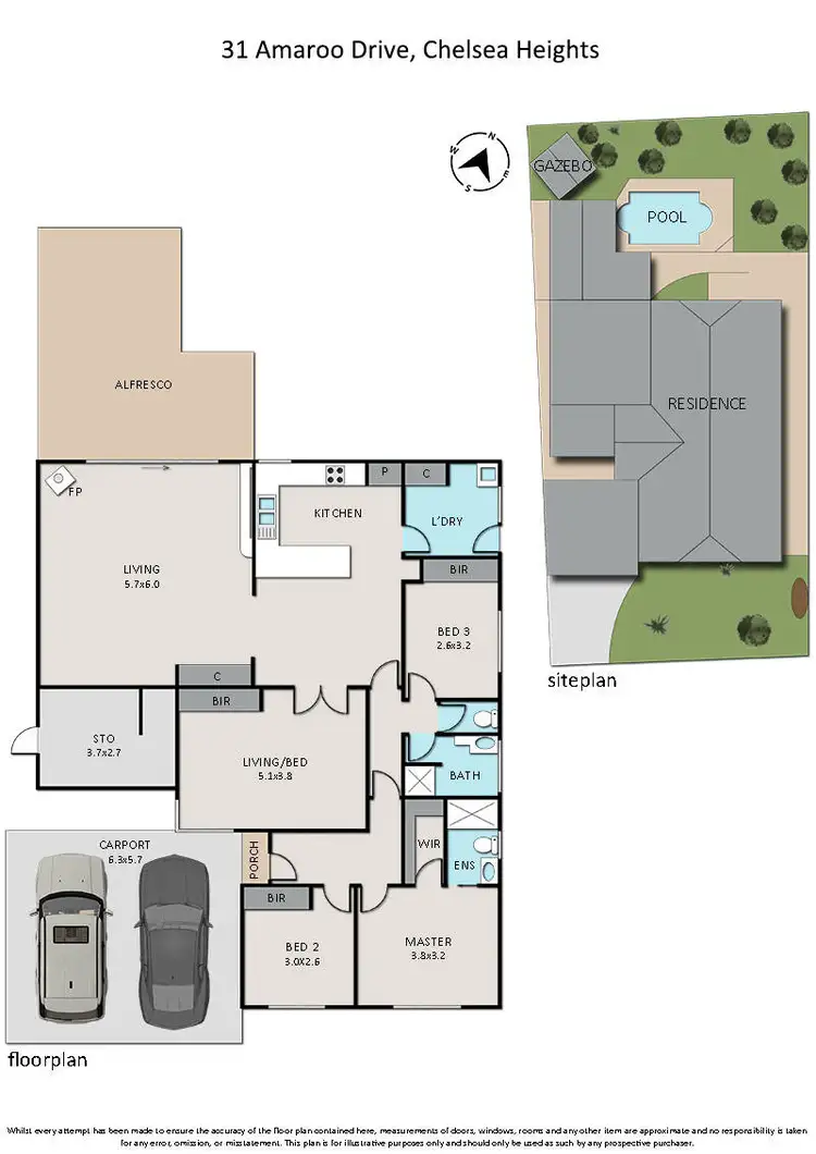 Floorplan of Homely house listing, 31 Amaroo Drive, Chelsea Heights VIC 3196