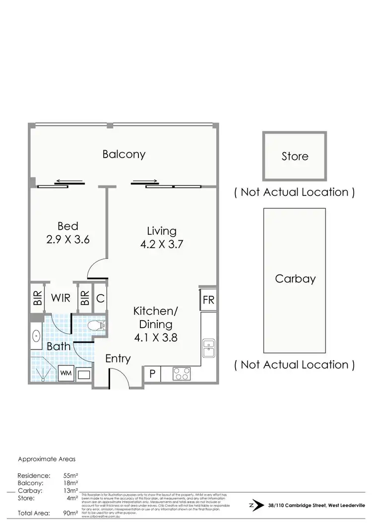 Floorplan of Homely apartment listing, 38/110 Cambridge Street, West Leederville WA 6007
