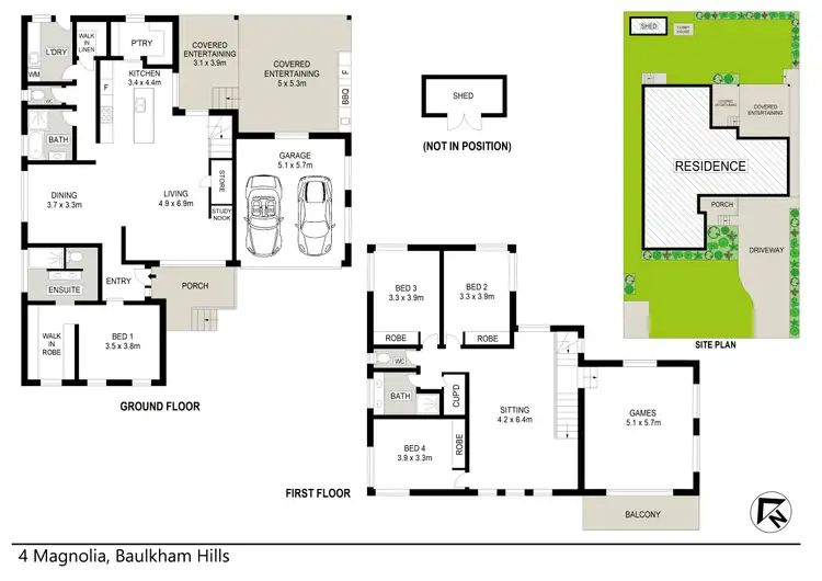 Floorplan of Homely house listing, 4 Magnolia Avenue, Baulkham Hills NSW 2153