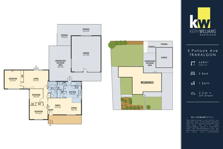 Floorplan of Homely house listing, 3 Pollock Avenue, Traralgon VIC 3844