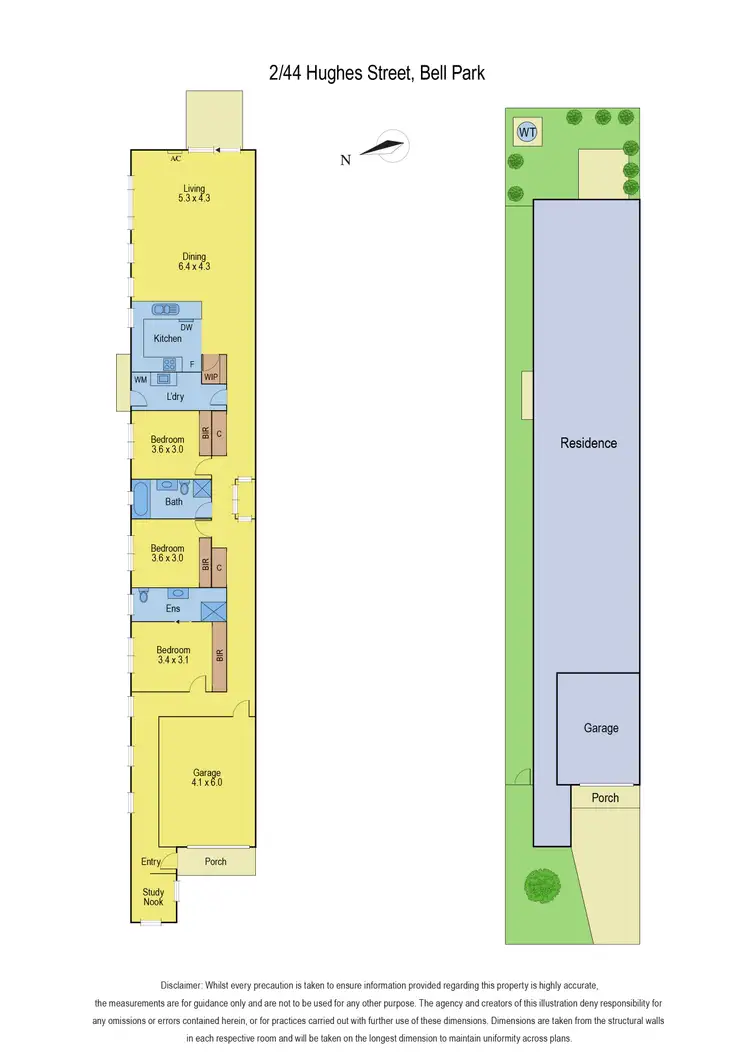 Floorplan of Homely townhouse listing, 2/44 Hughes Street, Bell Park VIC 3215